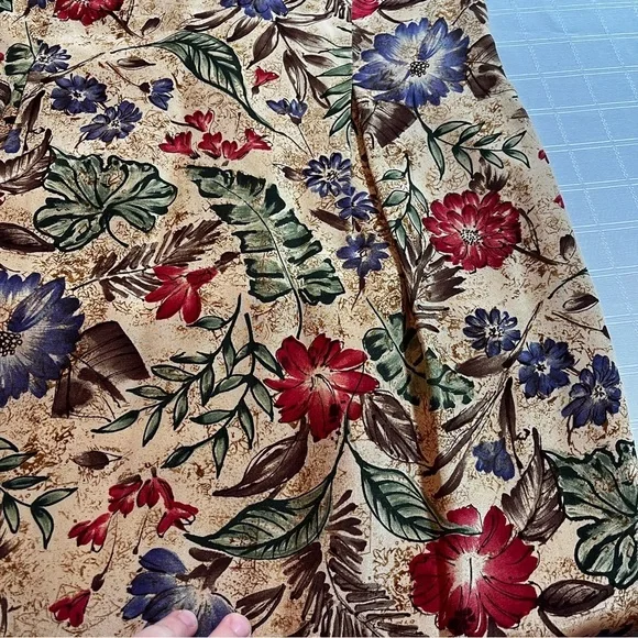 Vintage Maggy London 100% Silk Floral Cottagecore Dress Women's 12 Academia - Picture 8 of 11